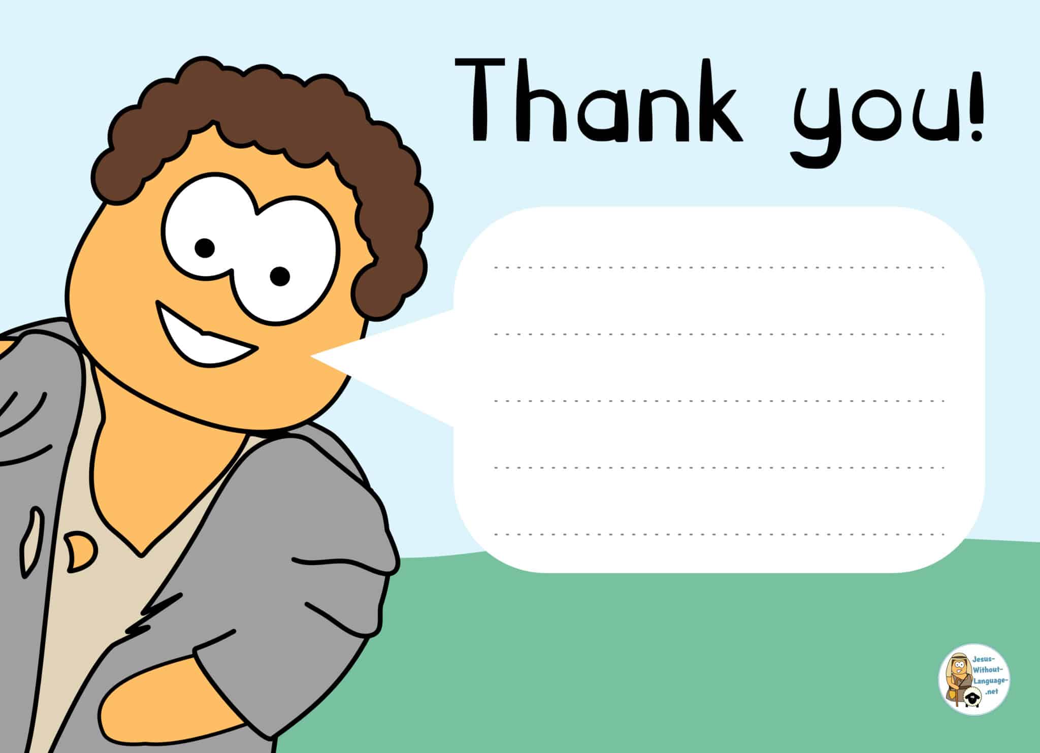 10th leper thank you postcard