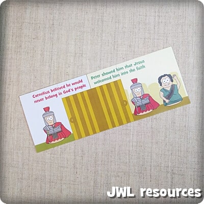 Cornelius at the door craft: cut