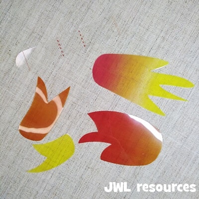 Pentecost flames craft cut