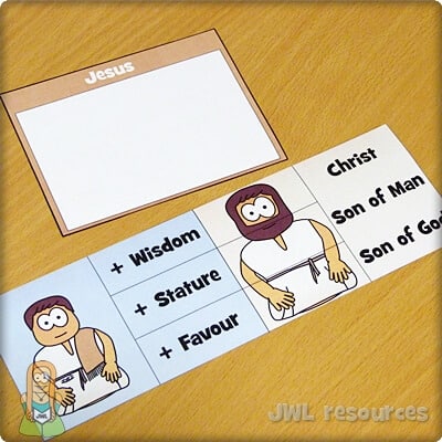 Becoming Jesus flaps craft cutout