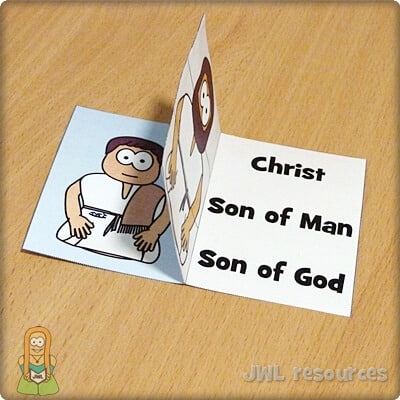 Becoming Jesus flaps craft glued