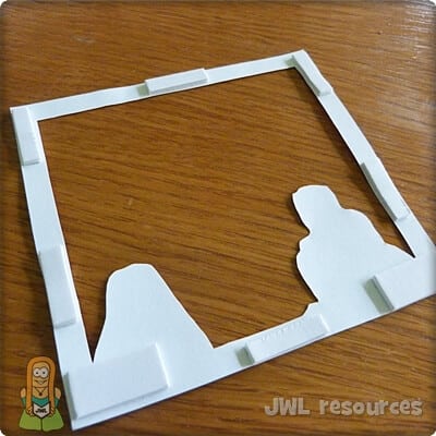 Young Jesus at the temple layered craft outer frame